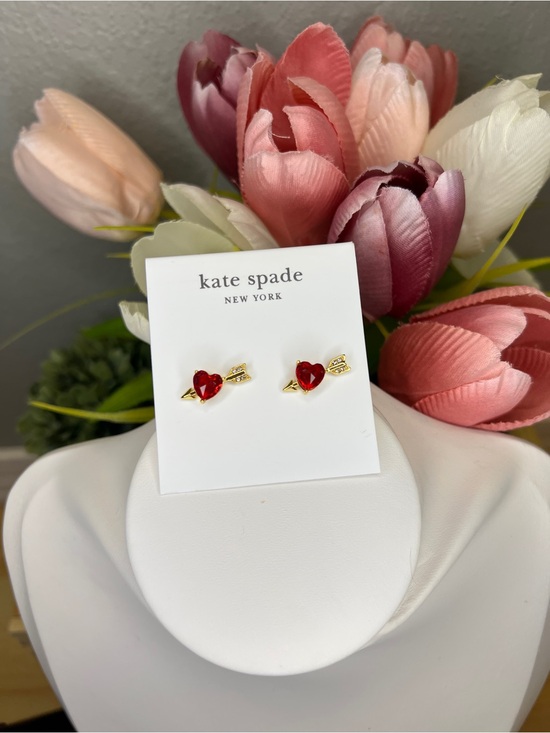 kate spade Jewelry - Kate Spade Red Heart Arrow